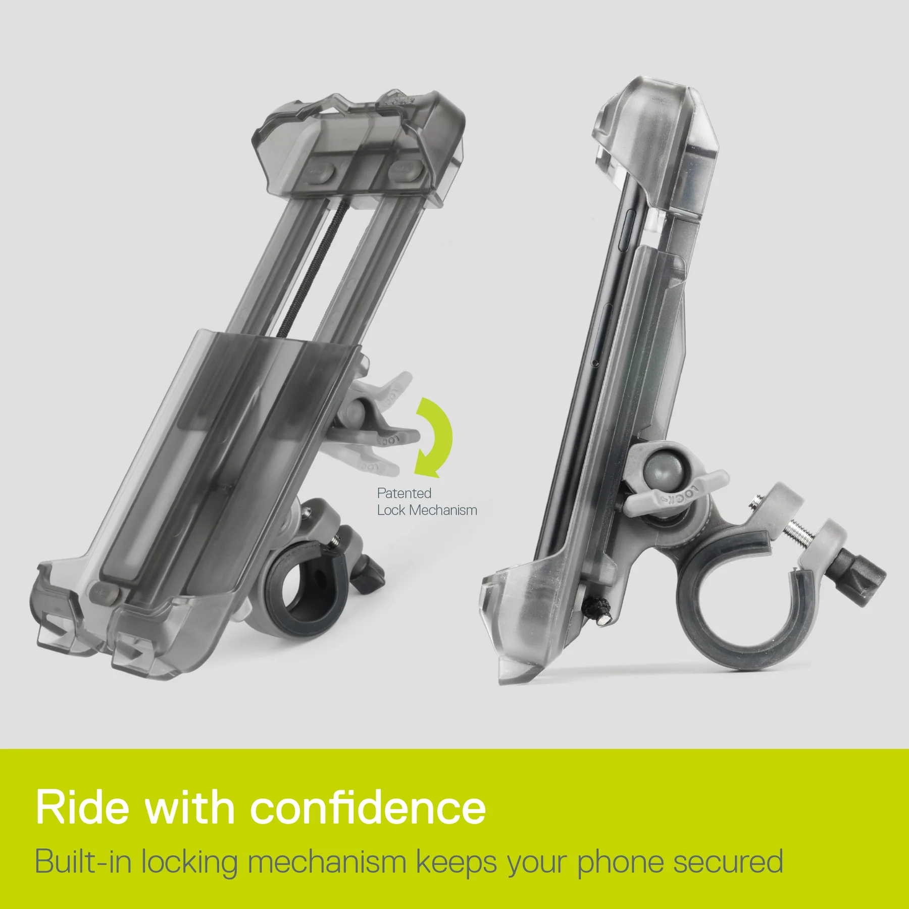 hl6002 Smartphone Holder For Bicycles Blk - Image 2
