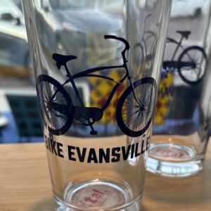 Bike Evansville - Pint Glass - Cruiser - Navy