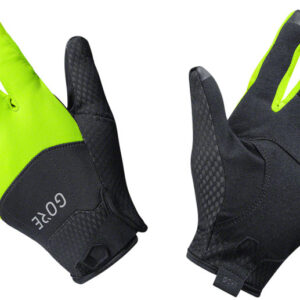 Gorewear C5 Gore Tex Infinium Gloves - Black/Neon Yellow Full Finger Large