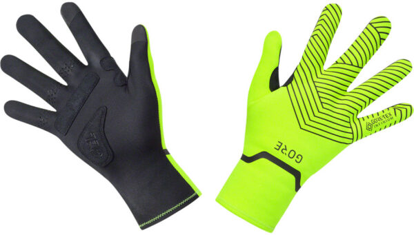 Gorewear C3 Gore Tex Infinium Stretch Mid Gloves - Neon Yellow/Black Full Finger Small