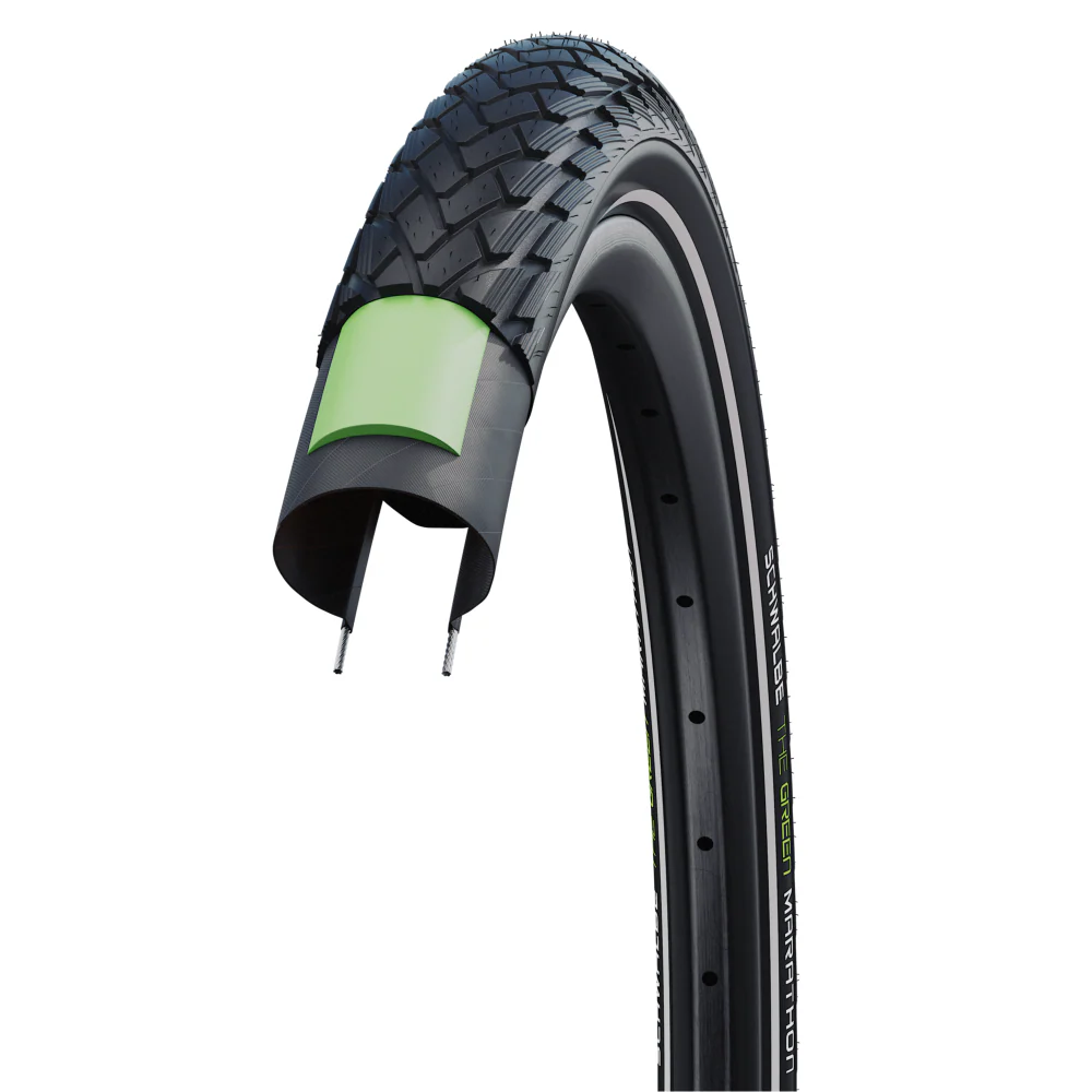 Schwalbe - Green Marathon Tire Greenguard Addix Eco Wire Black/Reflective - 27.5X2.15