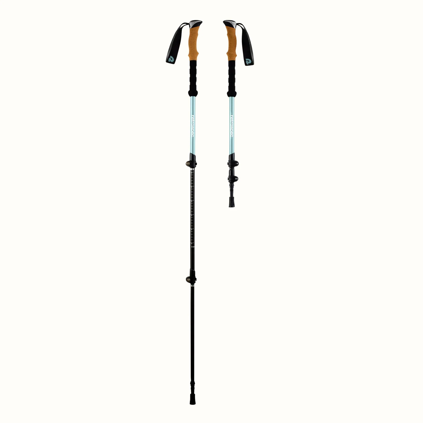 Retrospec - Solstice Trekking Poles - Cork Grip - Winter Mint - Image 3