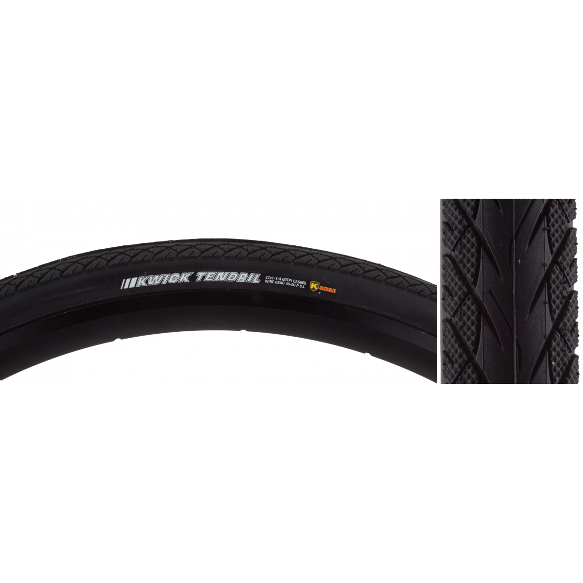 Kenda - Kwick Tendril Sport 27X 1-1/4 Black/Black
