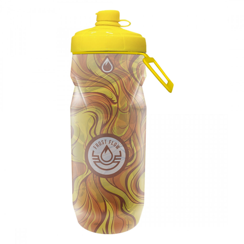 Frostflow 20Oz Insulated Psychedelic Swirl Bottle Yellow