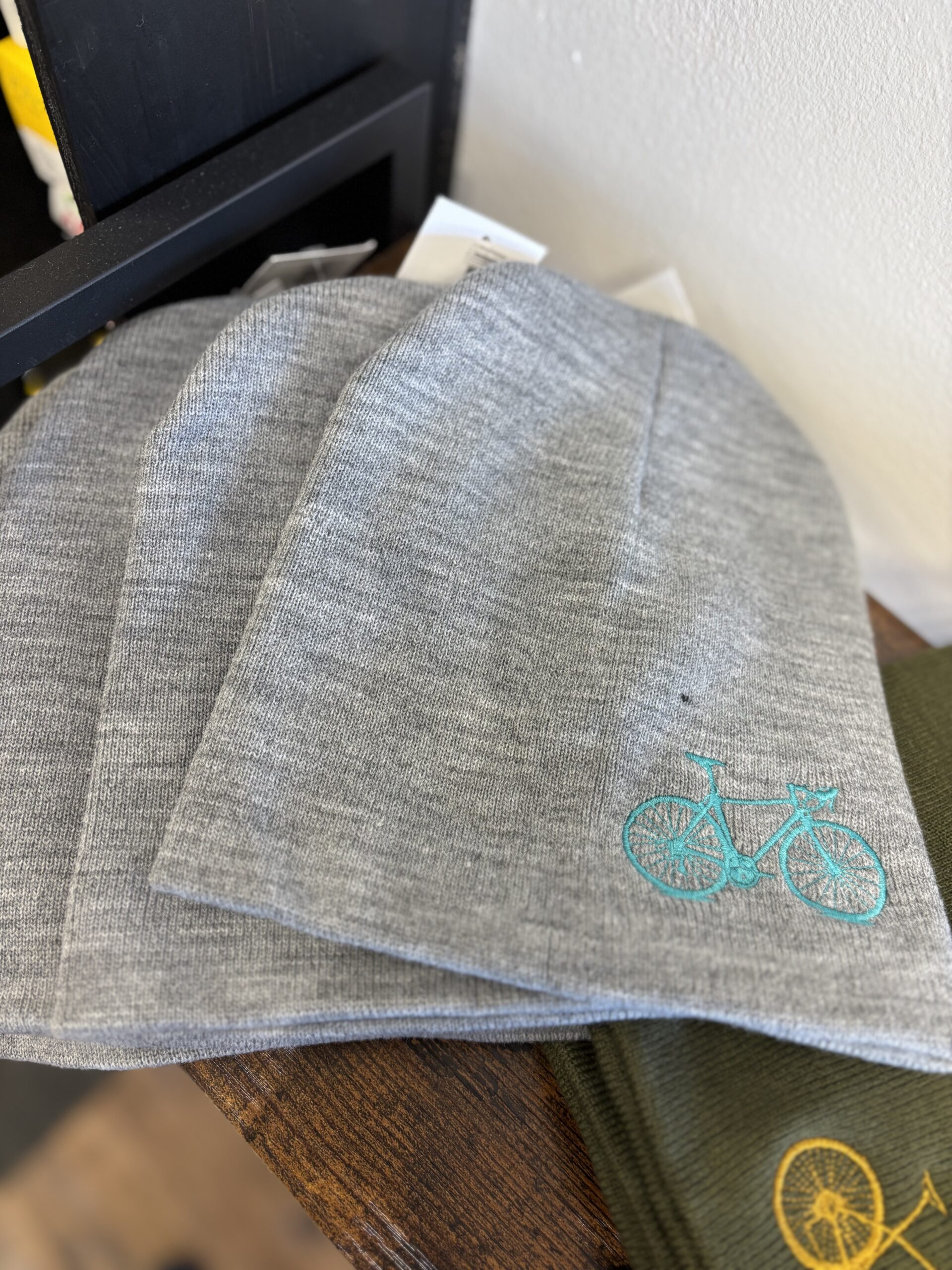 Vital Industries - Bicycle Beanie - Turquoise On Light Gray - Image 2