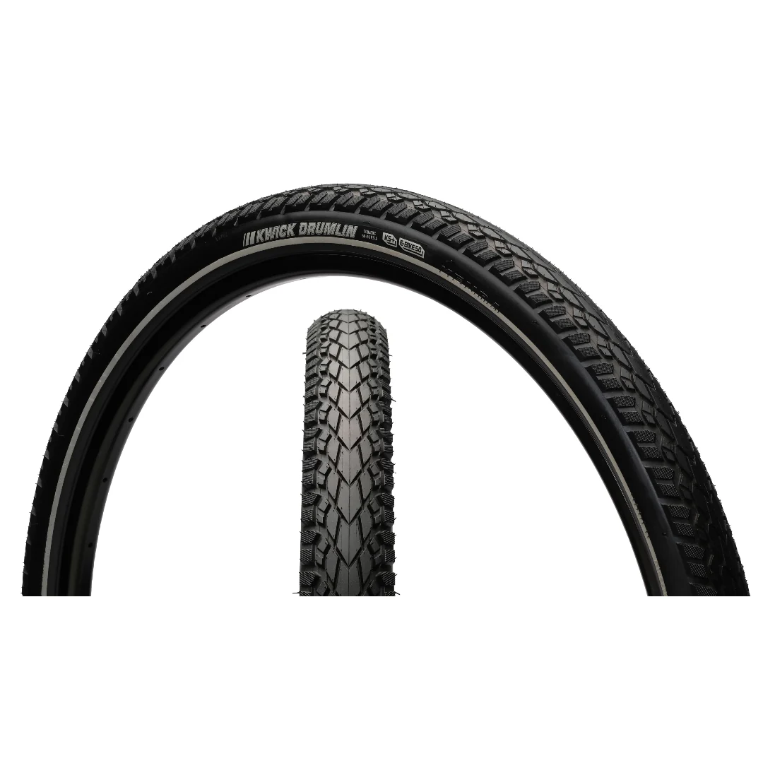 Kenda - Kwick Drumlin - 700 X 50 Clincher Wire Black/Reflective K-Shield Src E-50