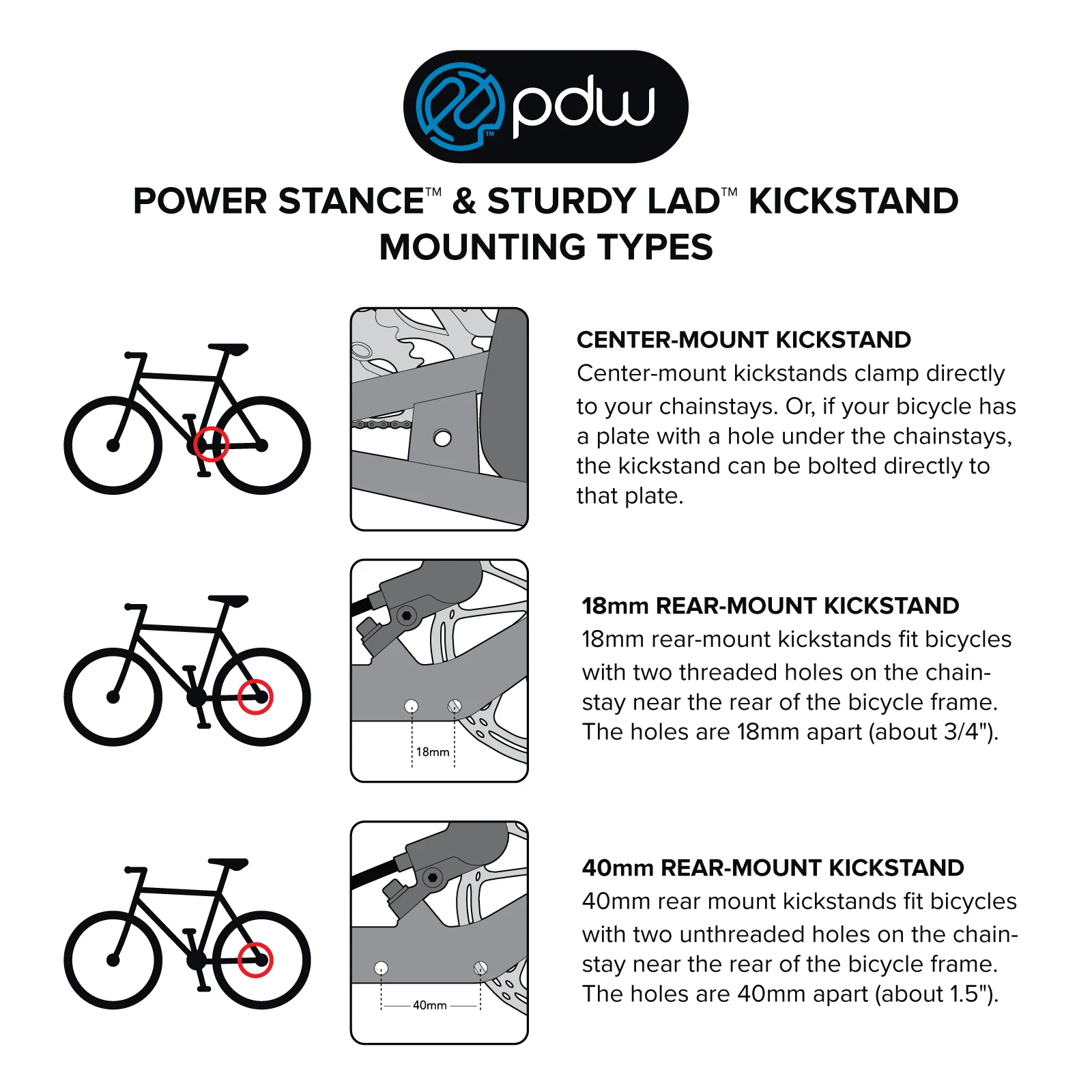 Pdw Kickstand Pdw Power Stance Rr Direct Mount 40Mm Sl - Image 2
